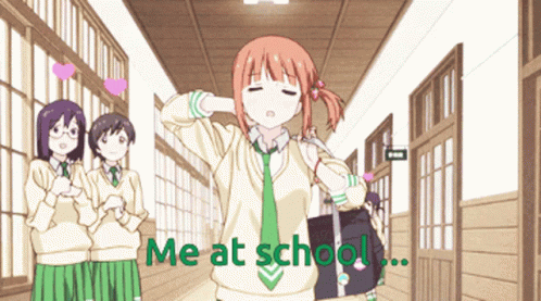Anime Me At School GIF - Anime Me At School Sleepy - Discover & Share GIFs