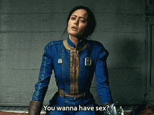 Lucy Maclean You Wanna Have Sex GIF - Lucy Maclean You Wanna Have Sex Fallout GIFs