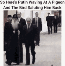 Vladimir Putin Pigeon GIF - Vladimir Putin Pigeon Salute GIFs