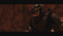 a video game character with a helmet that says ' halo ' on it