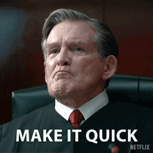 Make It Quick Judge Taylor GIF - Make It Quick Judge Taylor A Man In Full GIFs