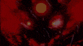 a person in a red dress is standing in a dark room surrounded by red lights .