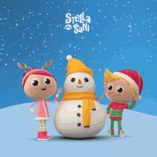 Snowman Stella Dhe Sani GIF - Snowman Stella Dhe Sani Winter GIFs