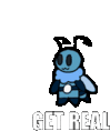 Blutre Get Real Sticker - Blutre Get Real Blue Bee Stickers