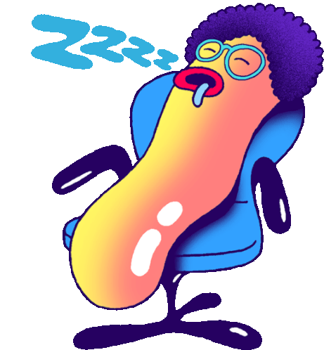 A Wriggler Dozes Off In Its Chair Sticker - Wriggle It Good Night Sweet Dreams Stickers