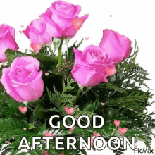 Good Afternoon Flowers GIF - Good Afternoon Flowers Hearts GIFs