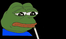 Frog Is Very Sad Smoke GIF - Frog Is Very Sad Smoke Pepe GIFs