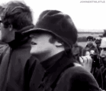 John Lennon Drop Hat GIF - John Lennon Drop Hat Cant See GIFs