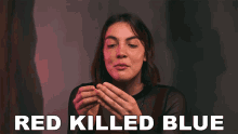 Red Killed Blue Evie Irie GIF - Red Killed Blue Evie Irie Among Us GIFs