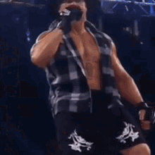 Brock Lesnar Roman Reigns GIF - Brock Lesnar Roman Reigns Microphone GIFs