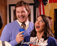 Parks And Rec Andy And April GIF - Parks And Rec Andy And April Laughing GIFs