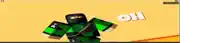 a ninja in a green outfit is standing in front of a yellow background with the words oh jrl on it .
