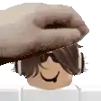 a close up of a person 's head with a hat on .