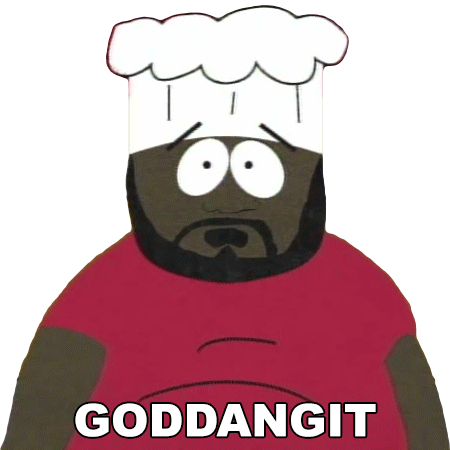 Goddangit Chef Sticker - Goddangit Chef South Park Stickers
