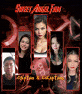 a poster for sweet angel fam with captain and cocaptains on it