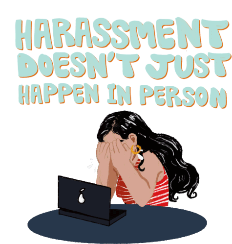Harassment Harassment Doesnt Just Happen In Person Sticker - Harassment Harassment Doesnt Just Happen In Person Cyber Bully Stickers