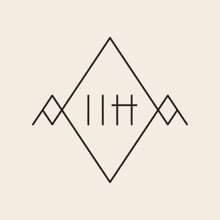 a drawing of two hands making a triangle shape