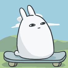 Skate Board Rabbit GIF