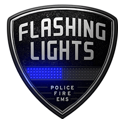 Flashing Lights Police Fire Ems Sticker - Flashing Lights Police Fire Ems Logo Stickers