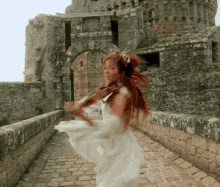 Lindsey Stirling White Dress GIF - Lindsey Stirling White Dress Spinning GIFs