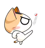 a cartoon cat with the letter d on its head