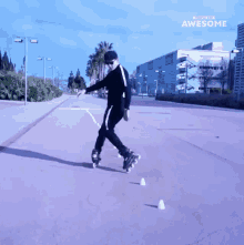 roller blades people are awesome tricks turning around spin