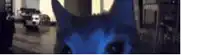 a blurry picture of a blue cat 's head