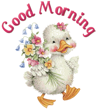 Good Morning Ducks Sticker - Good Morning Ducks Flowers Stickers