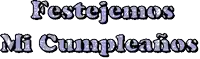 a graphic that says festejenos mi cumpleanos on it