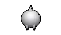 a pixel art of a cat with a smiley face on its face