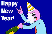 Funny Happy New Year Cartoon GIFs | Tenor