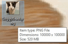 a picture of a cat with the name soggybeast.png
