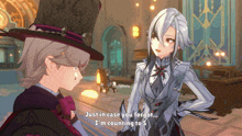 a video game character is talking to another character and says just in case you forgot i 'm counting to 5