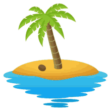 desert island travel joypixels palm tree island