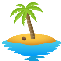 Desert Island Travel Sticker