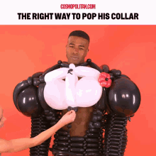 Right Way To Pop His Collar GIF - Hot Guy Sexy Balloons GIFs