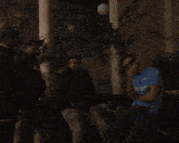 a blurry picture of a person wearing sunglasses