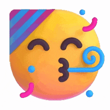 celebrate emoji blow happy fluent