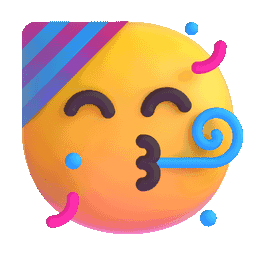 Celebrate Emoji Sticker - Celebrate Emoji Blow Stickers