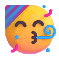 Celebrate Emoji Sticker - Celebrate Emoji Blow Stickers