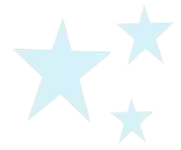 three blue stars on a white background