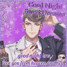 a greeting card with a man and a bottle of jack daniel 's