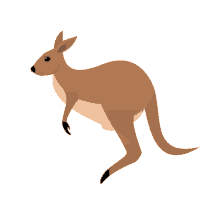 kangaroo joypixels jumping skipping bouncing