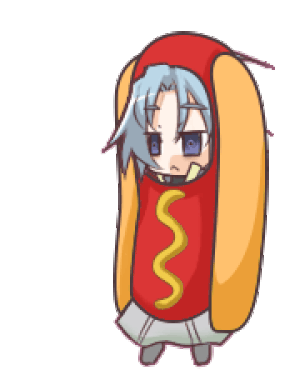Hotdog Costume Sticker