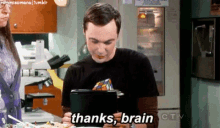 Thanks Brain GIF - Thanks Brain Sheldon Cooper GIFs
