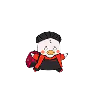 a cartoon duck with the number 2 on his face