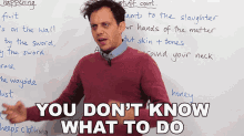 You Dont Know What To Do Benjamin GIF - You Dont Know What To Do Benjamin Learn English With Benjamin GIFs