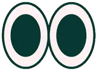a pair of circles that are connected together