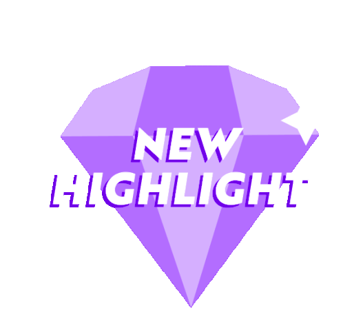 Diamond New Highlight Sticker - Diamond New Highlight Purple Diamond Stickers