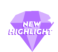 Diamond New Highlight Sticker - Diamond New Highlight Purple Diamond Stickers
